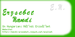 erzsebet mandi business card